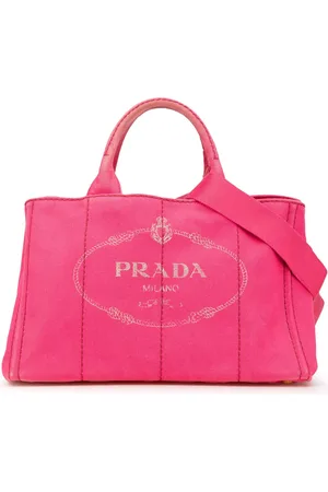 Prada Canapa satchel-taske med logo fra 2010-2024