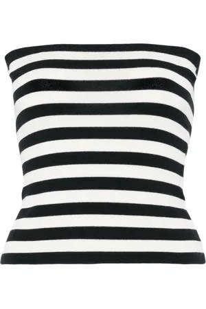 ERIC BOMPARD Stropløs cropped top med striber