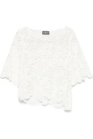 ERIC BOMPARD Top med guipure-blonde