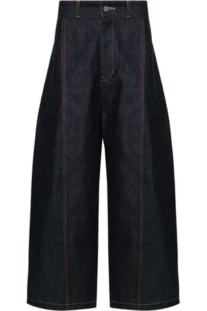 SAGE NATION Jeans med brede ben og syningsdetalje