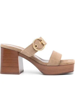Gianvito Rossi 90 mm sandaler i ruskind