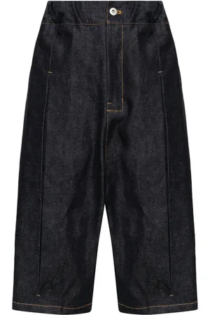 SAGE NATION Plisserede shorts i denim med brede ben