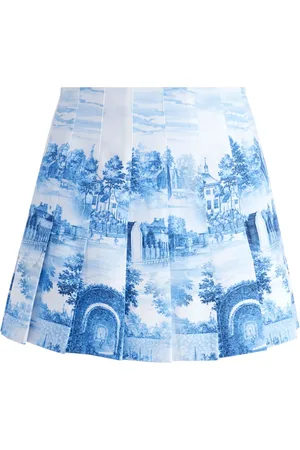 ALICE+OLIVIA Kort Carter nederdel med plisseringer