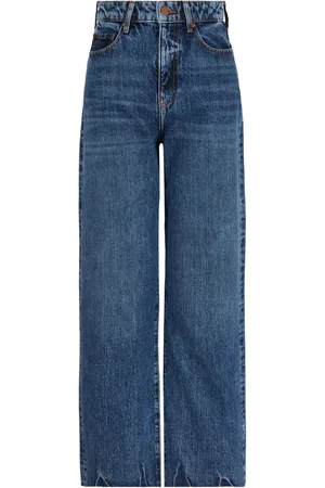 Armani Exchange Jeans med lige ben, logo-applikation og whiskering-effekt