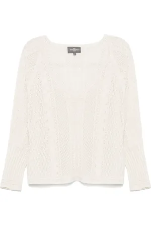 ERIC BOMPARD Top i pointelle-strik med V-hals