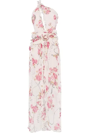 BLUMARINE Lang kjole med blomstertryk