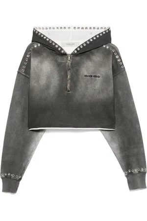 Golden Goose Cropped sweatshirt med spray-effekt