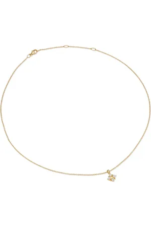 David Yurman Modern Renaissance Pyramid halskæde i 18 karat gulguld med diamantvedhæng (1,1 mm)