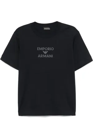 Emporio Armani T-shirt med logoapplikation
