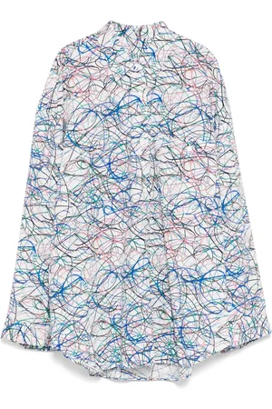 JNBY Oversize skjorte med linje-tryk