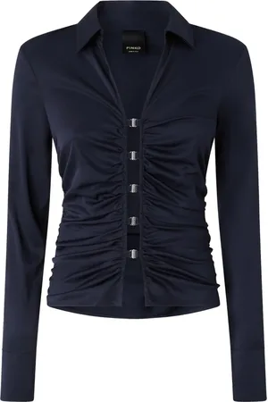 Pinko Skinnende bluse med samledetalje