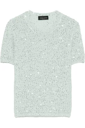 Roberto Collina T-shirt med pailletter