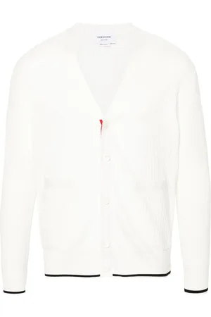 Thom Browne Cardigan i løs strik med fire striber
