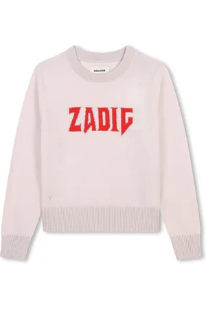 Zadig & Voltaire Intarsiastrikket trøje med logo