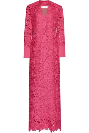 Oscar de la Renta Kjole med guipureblonde