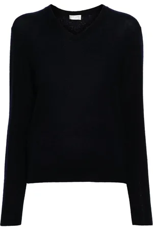 Saint Laurent Striktrøje med V-hals