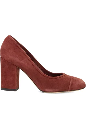 Loro Piana Pumps i ruskind med blokhæl