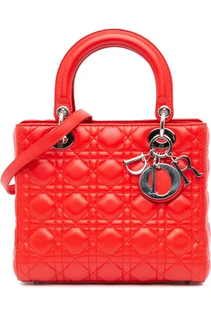 Dior Medium Cannage Lady Dior satchel-taske i lammeskind fra 2014