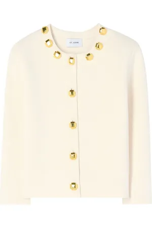 ST. JOHN Cardigan med nitter