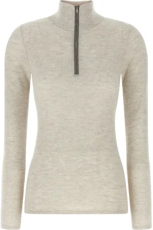 Brunello Cucinelli Sweater med lynlås