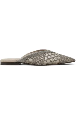 Brunello Cucinelli Monili-udsmykkede mules