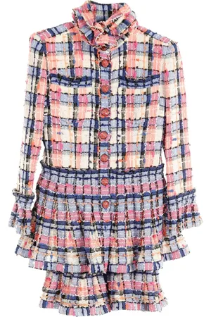 CHANEL Tweed-sæt med nederdel fra 1986-1988
