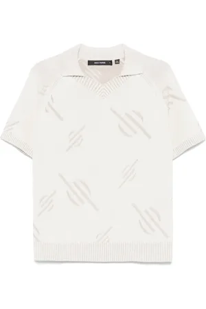 Daily paper Top med intarsiastrikket monogram