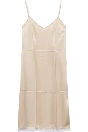 Prada Mellemlang kjole i crepe med satin