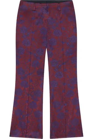 DRIES VAN NOTEN Bukser i jacquard med blomstermønster