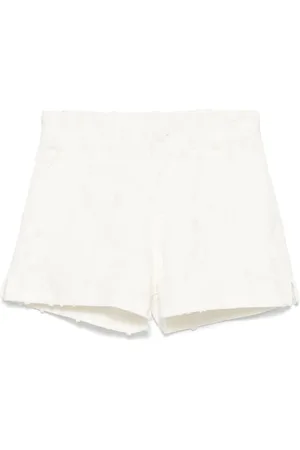 MISS GRANT Shorts i denim med slitageeffekt