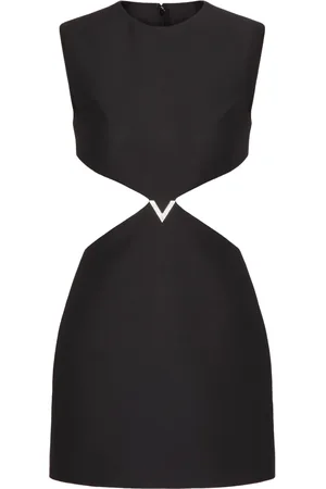 VALENTINO GARAVANI Kort kjole i crepe couture