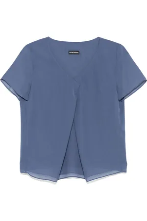 Emporio Armani Bluse med plisseret detalje