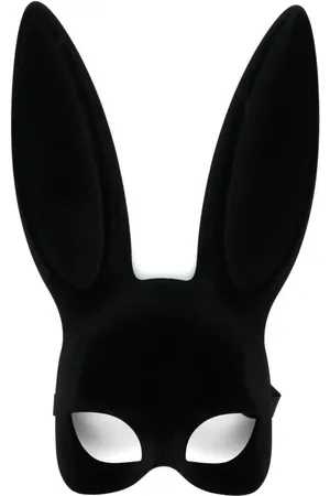 MAISON CLOSE Kanin-maske og pompon i velour