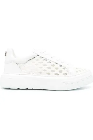 Casadei Low-top sneakers i læder med udskæringsdetaljer