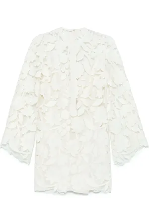 Elie saab Kort kjole med tylbroderi