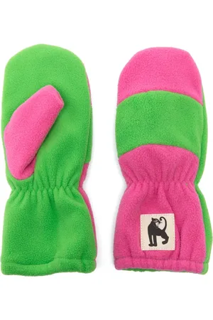 Mini Rodini Fleece-vanter med colourblocking