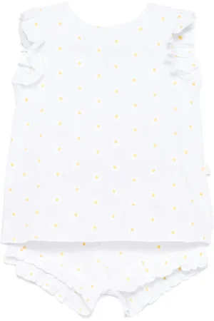 Il gufo Blomsterbroderede shorts