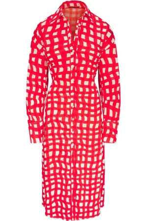 SIMON MILLER Mellemlang kjole med gingham-tern