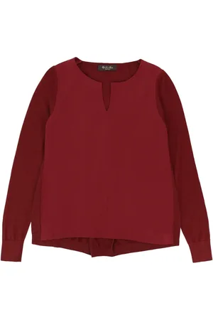 Loro Piana Silkebluse med V-hals
