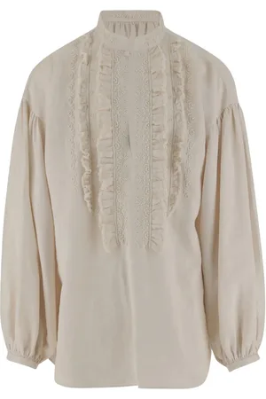 VALENTINO GARAVANI Skjorte med flæsekant og broderi