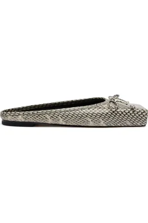 Jacquemus Mules med slangeskindseffekt