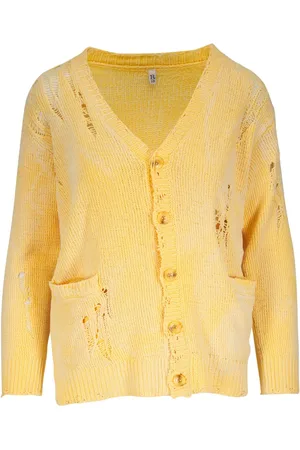 R13 Cardigan med slitageeffekt
