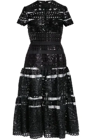 Elie saab Mellemlang tylkjole med broderi