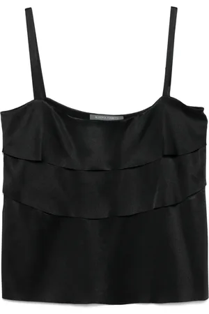 Alberta Ferretti Top med flæsedetaljer
