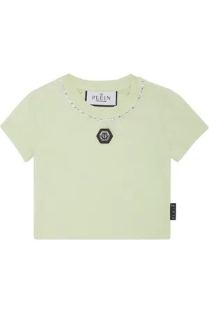 Philipp Plein Cropped Strass T-shirt