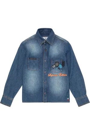 Philipp Plein Cars Racing denimskjorte