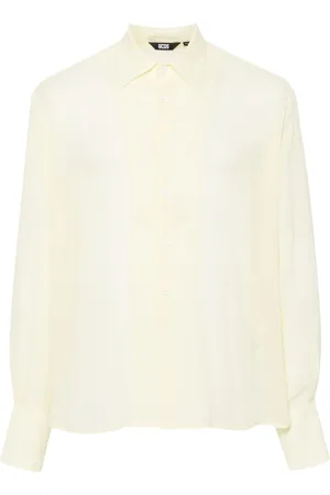 GCDS Georgette-skjorte med broderet logo