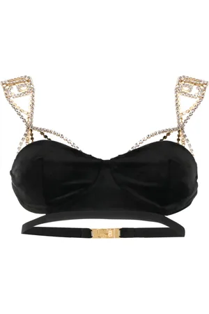 GCDS Bling bh i velour med krystaludsmykning
