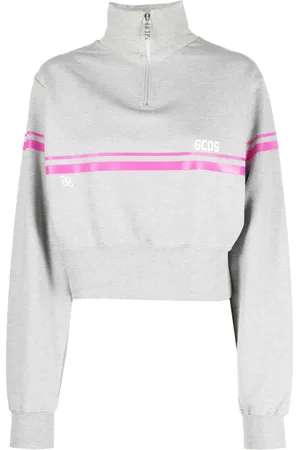 GCDS Sweatshirt med kort lynlås