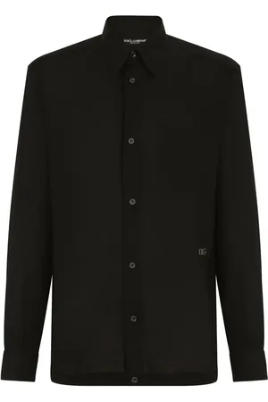 Dolce & Gabbana Skjorte i hør med lange ærmer